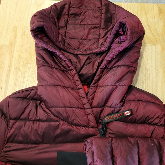 Canada Weather Gear Long Midi Puffer Hooded Jacket Pockets 21"p2p - Picture 7 of 12